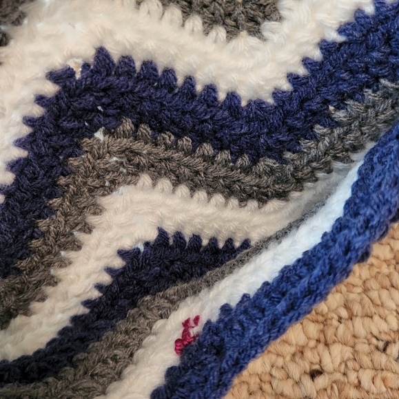 Handmade Crocheted Chevron Clutch - Picture 5 of 5